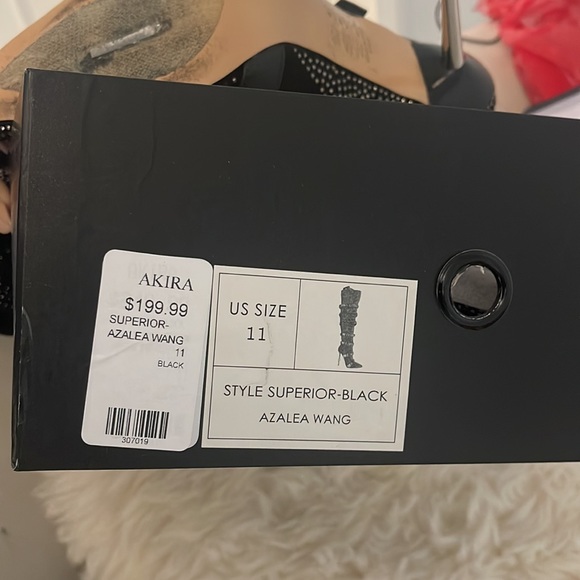 Worn Once on Red Carpet!! ***HOT**** AKIRA brand Azalea Wang OTK Studded Boots - Picture 7 of 7